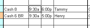 Changing a shift start time.