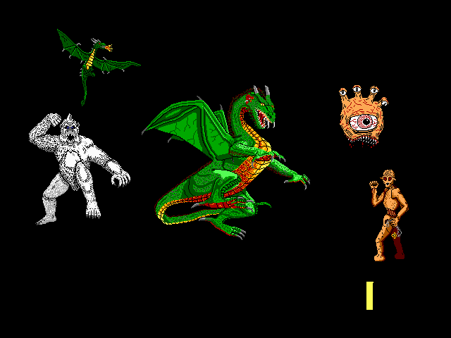 The Puzzler can be used to display images side by side. Above are some of the enemies drawn in Master GFX 16.