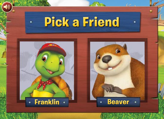 Character selection page. You can choose to be either Franklin or Bear.