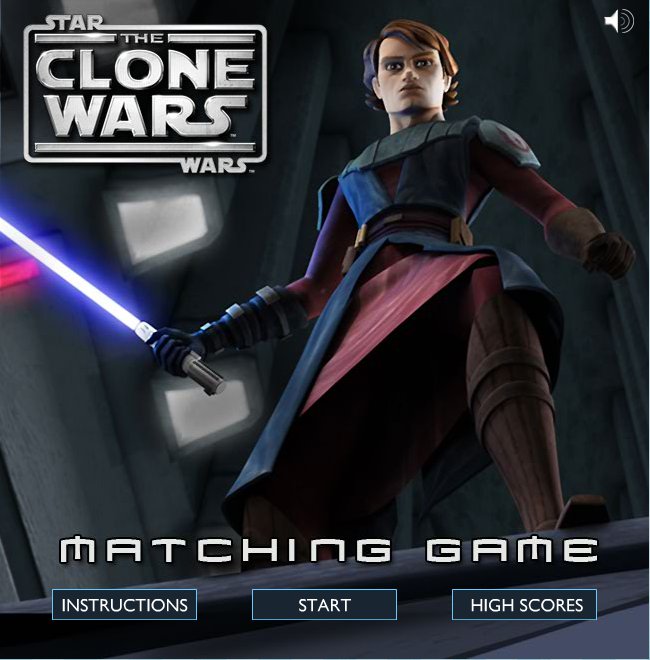 Starwars version of matching game.