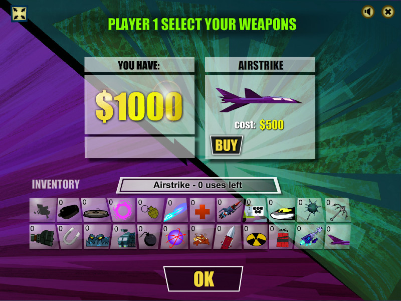 Buying weapons in the weapon menu (also in custom game).