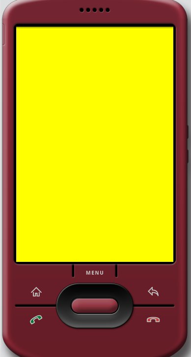 What the phone looks like when the colour is set to yellow. 