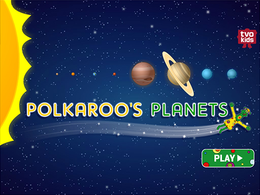 Polkaroo Planets landing page.