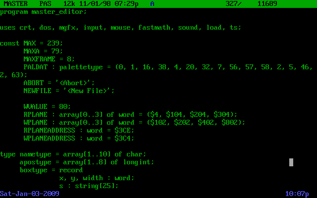 Reading a text file.
